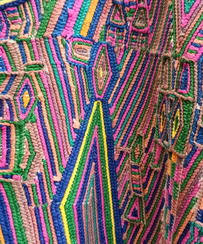 Berry and white Nebaj huipil