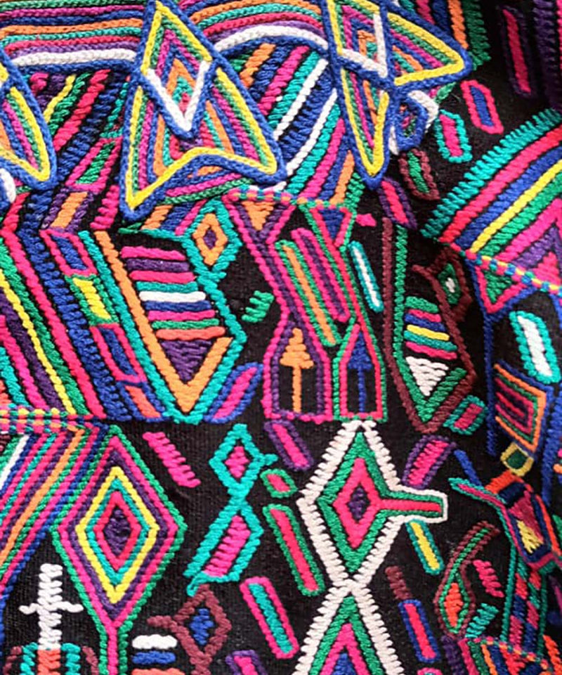 Bold colorful Nebaj huipil
