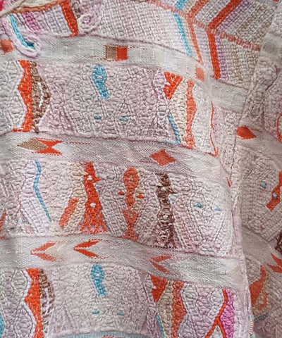 Blush and orange San Juan Cotzal huipil