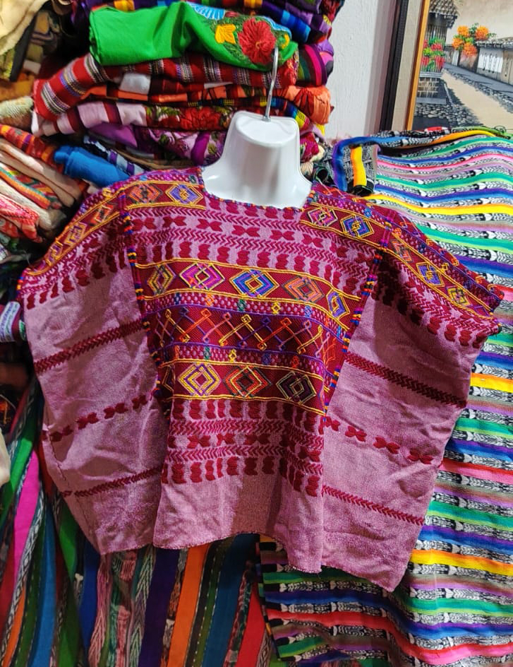 Burgundy Colotenango Huipil #8-161