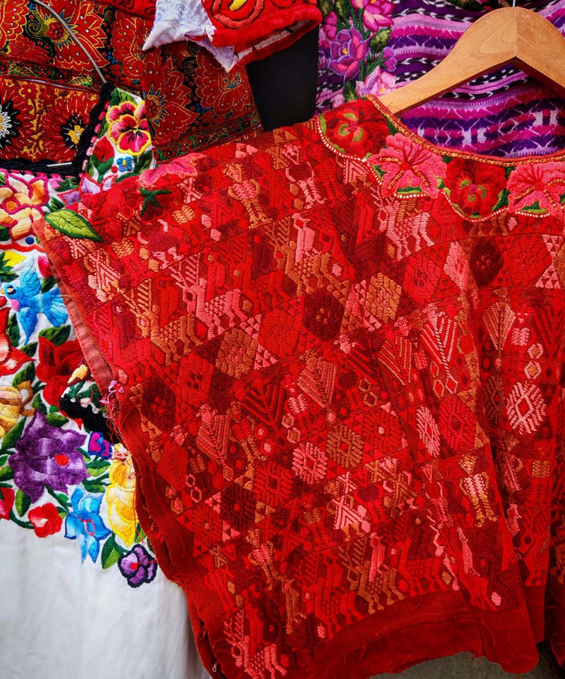 Ruby Red Coban Huipil