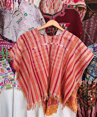 Coral Colotenango huipil