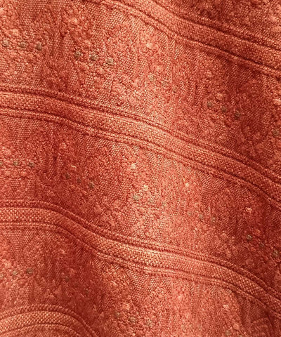 Bright coral Nahuala huipil