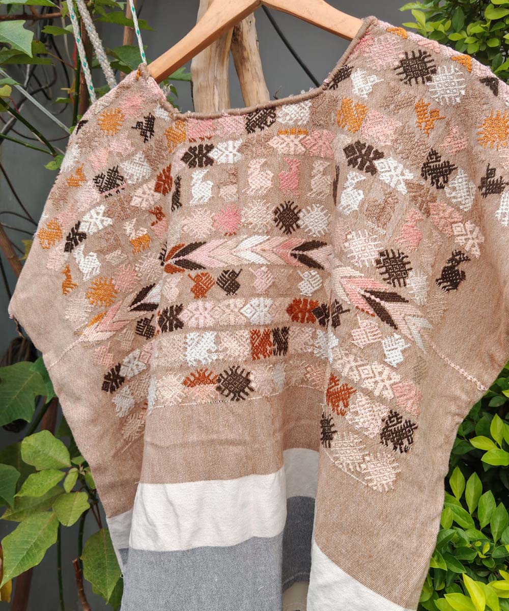 Beige and Pink Huipil