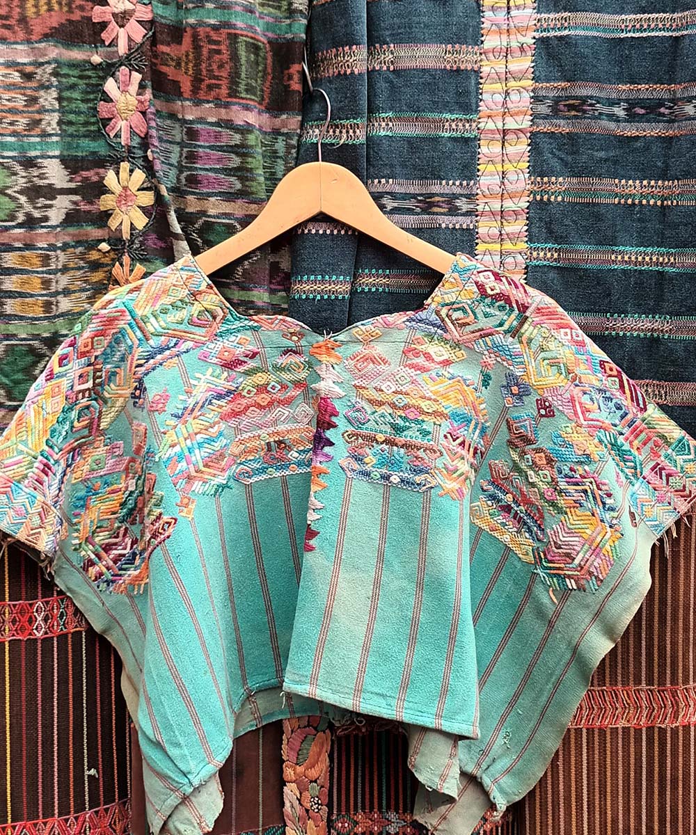 Turquoise Nahuala huipil