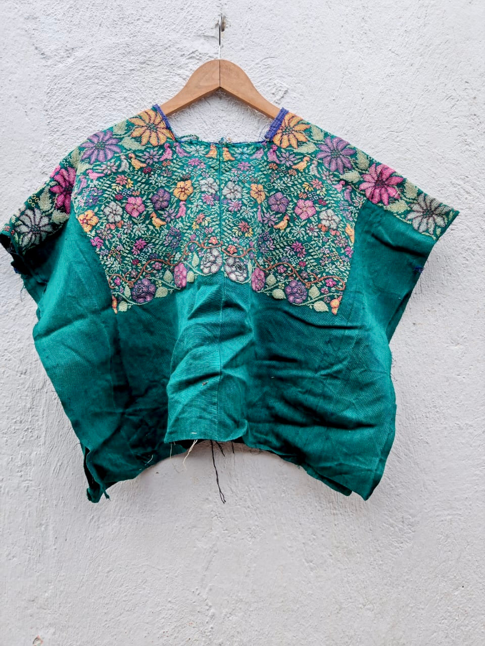 Floral Green Huipil