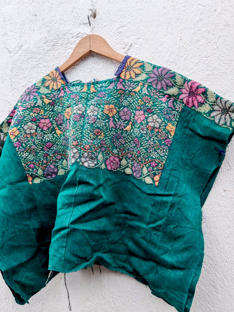 Floral Green Huipil