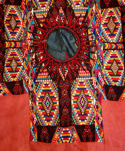 Vintage Guatemalan huipil with handwoven Mayan embroidery
