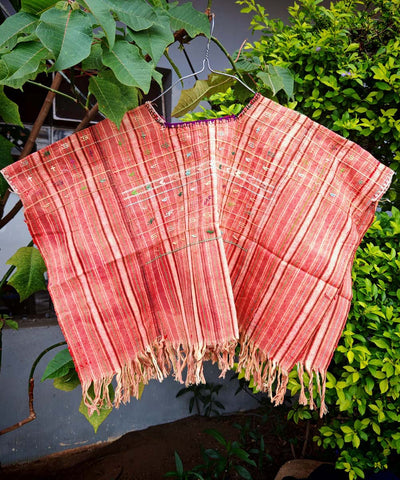 Faded coral Colotenango huipil