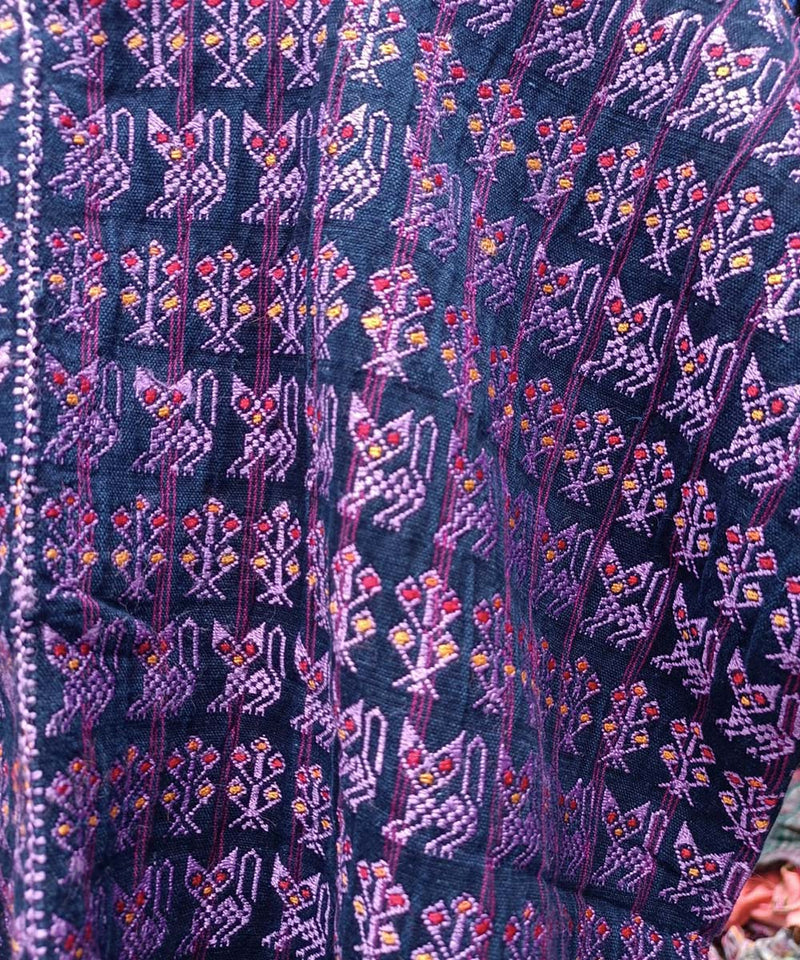 Vintage Guatemalan huipil with handwoven Mayan embroidery