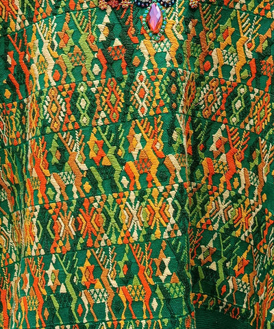 Vintage Guatemalan huipil with handwoven Mayan embroidery