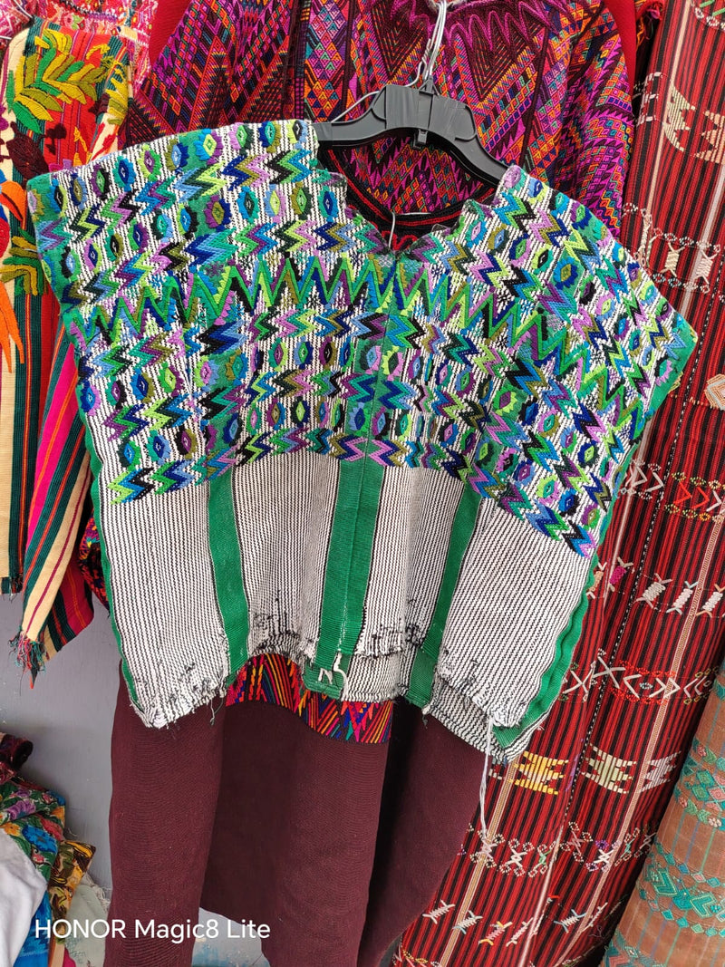 Green and Berry Comalapa Huipil #6-423