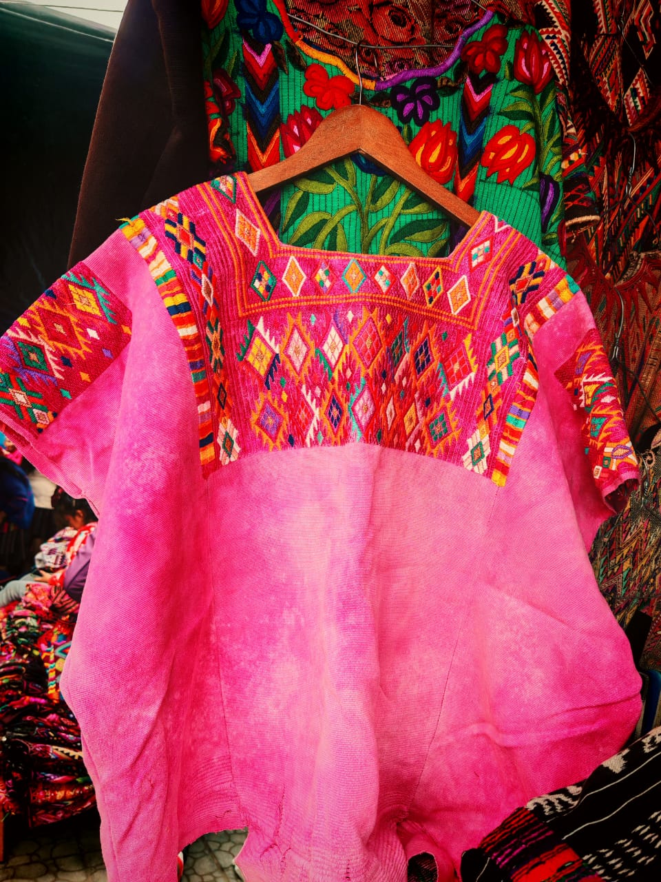 Hot Pink Nahuala Huipil #7-7