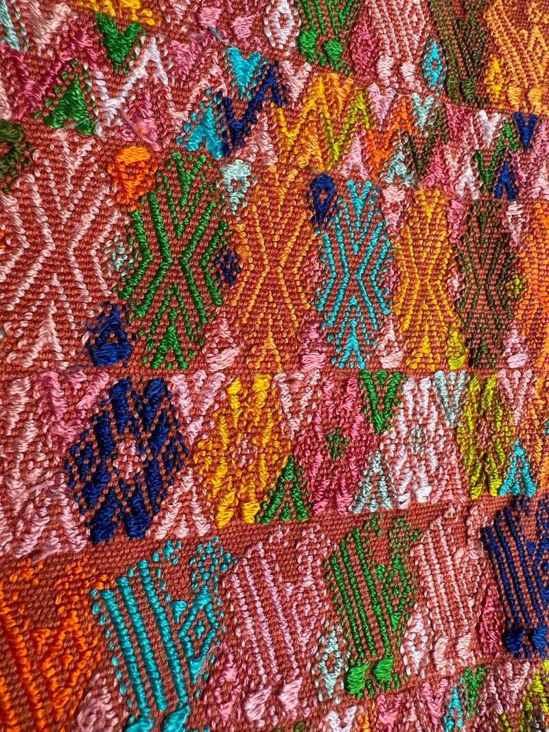Muted Colourful Cobán Huipil #7-430