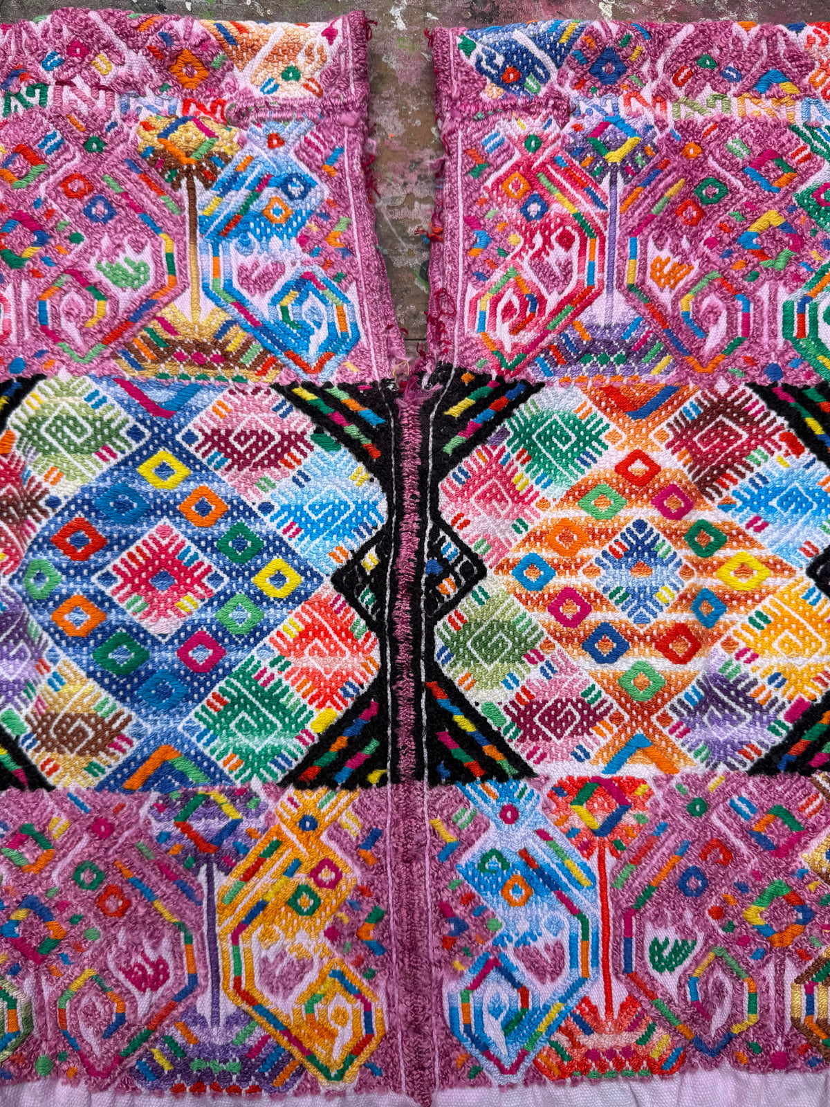 Bright Pink Nahualá Huipil #7-385