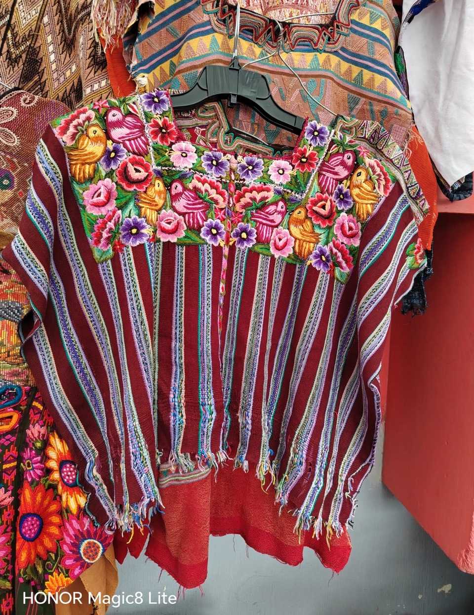 Doves and flowers Patzun huipil #5-172