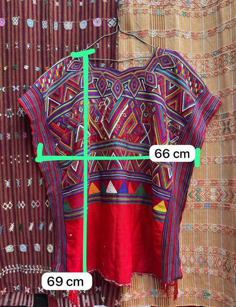 Red and purple Nebaj huipil #5-79