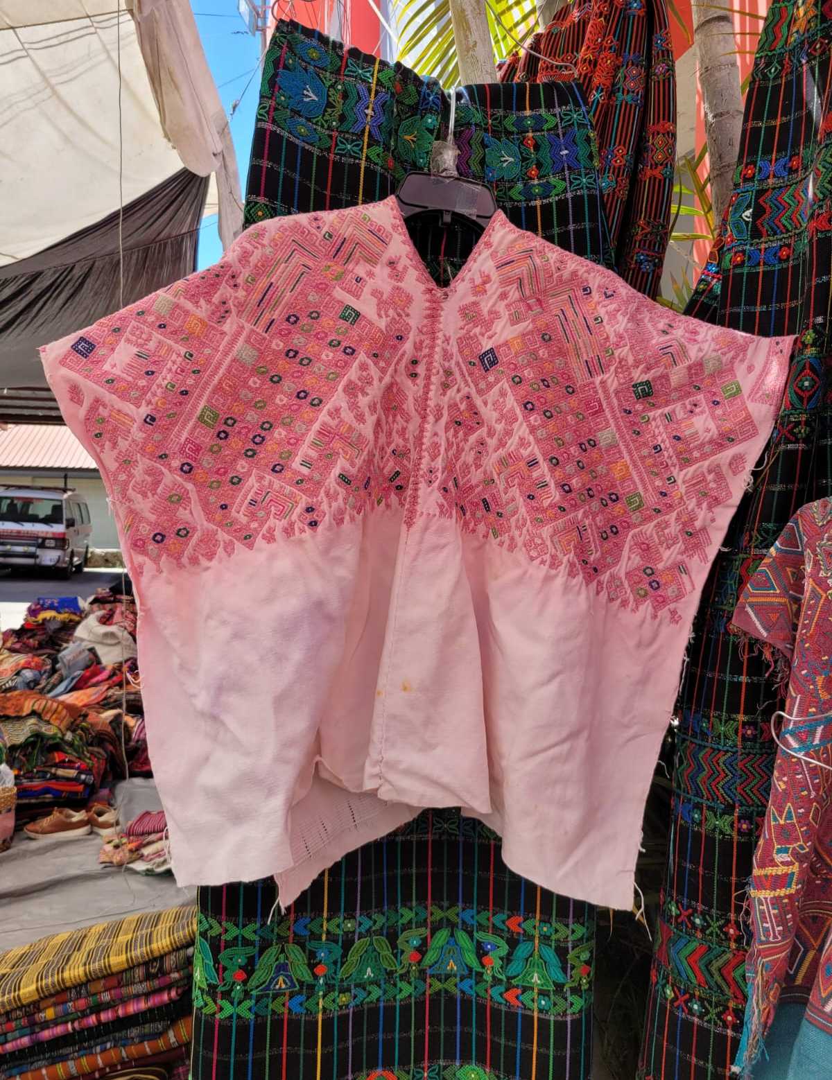 Pink Nahuala huipil #3-46