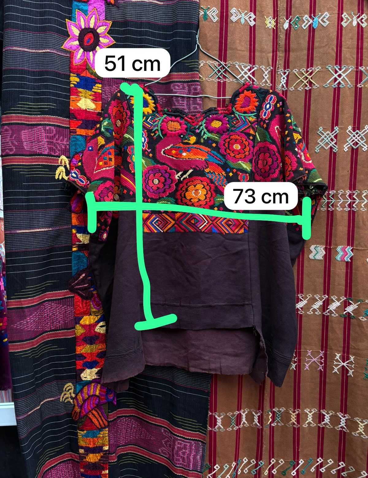 Red parrot Chichicastenango huipil #4-224