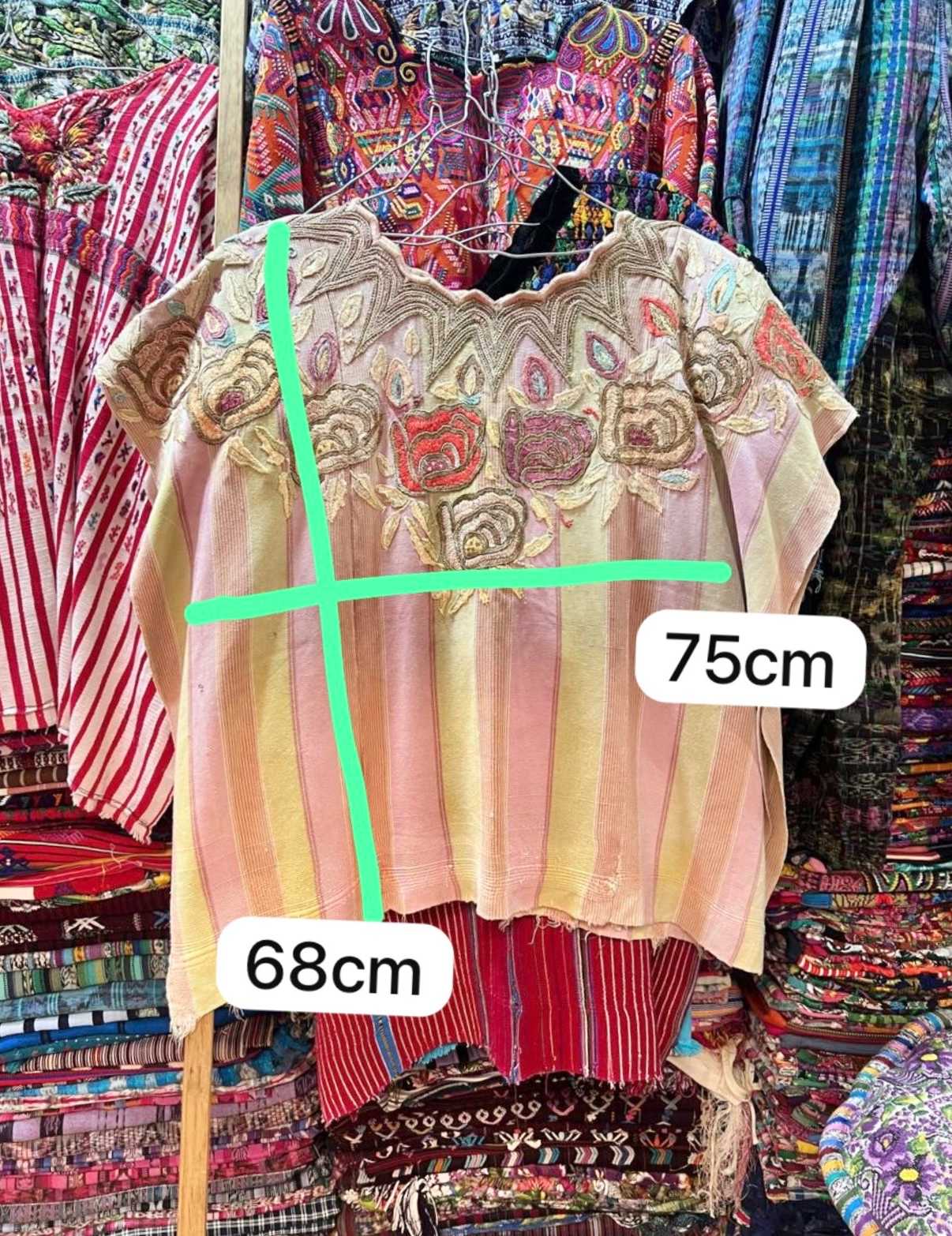 Huipil de Santiago primavera y rosa #1-24