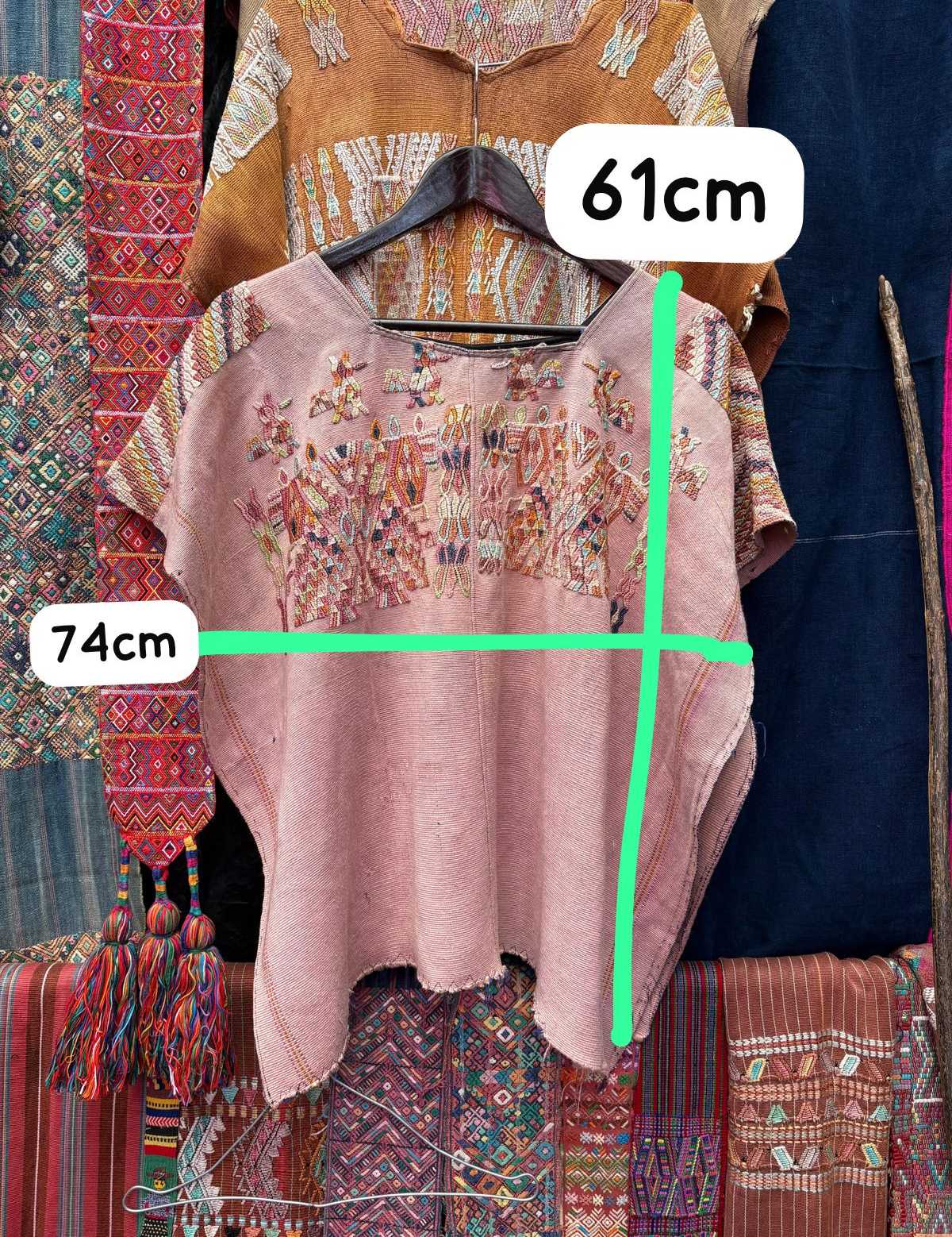 Huipil Chajul rosa pálido #2-36