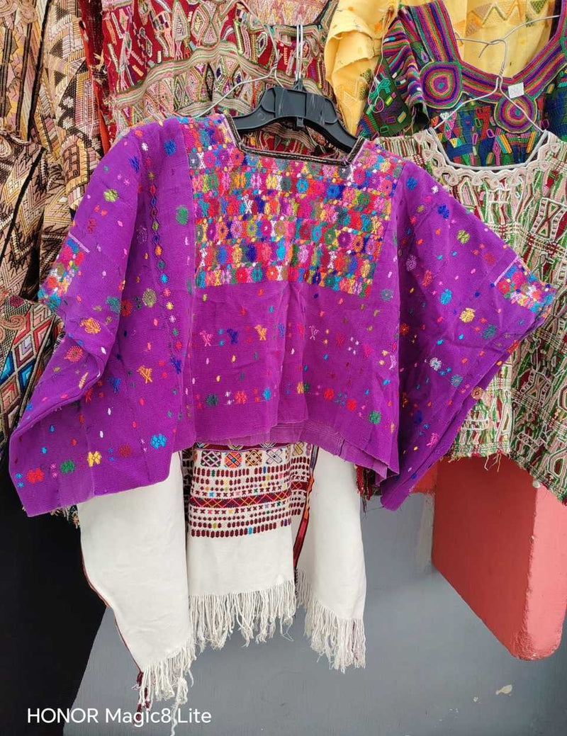 Purple Coban huipil #5-63