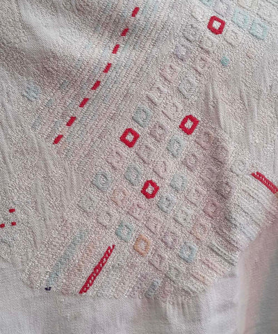 Vintage Guatemalan huipil with handwoven Mayan embroidery