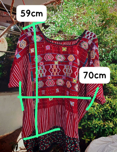 (reserved for April) Red Colotenango huipil #2-128