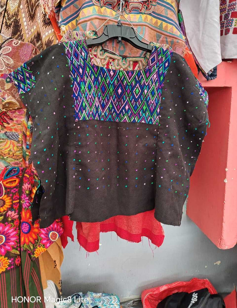 Black Santa Maria huipil #5-166