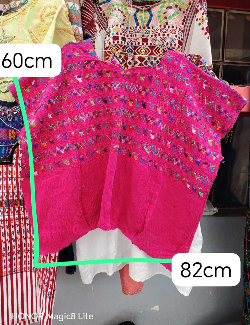 Hot pink San Lucas huipil #6-50