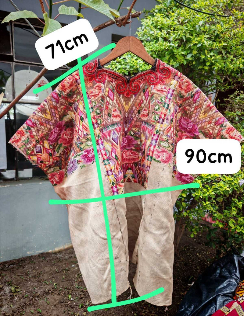 (Reserved for Yesenia) Floral and geometric Chichicastenango huipil #5-200