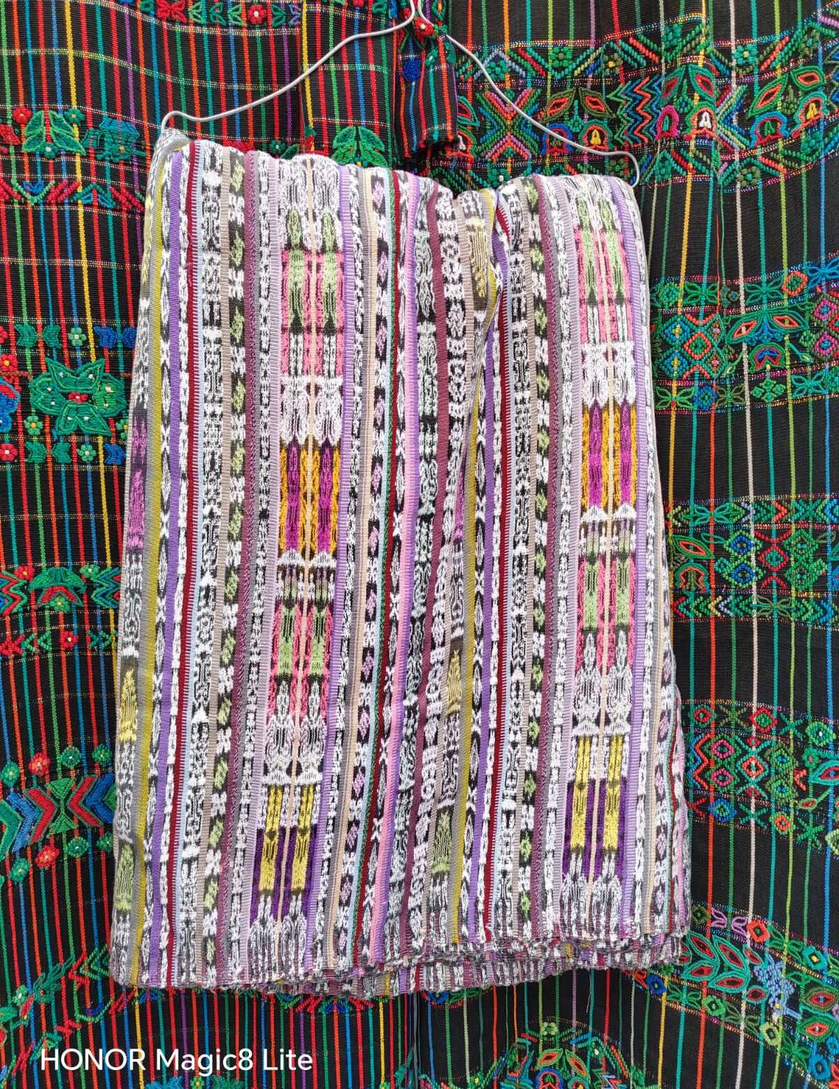 (Reserved for April) Colourful striped ikat corte