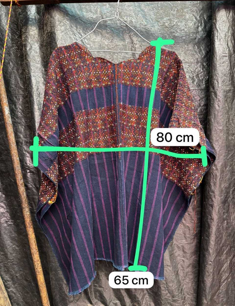 Indigo and brown Nahuala huipil #5-83