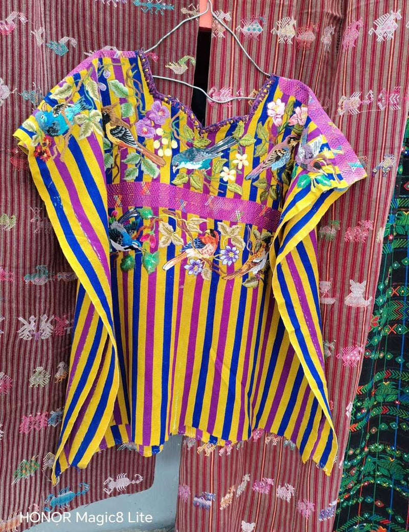 Brightly coloured Santiago huipil #6-11