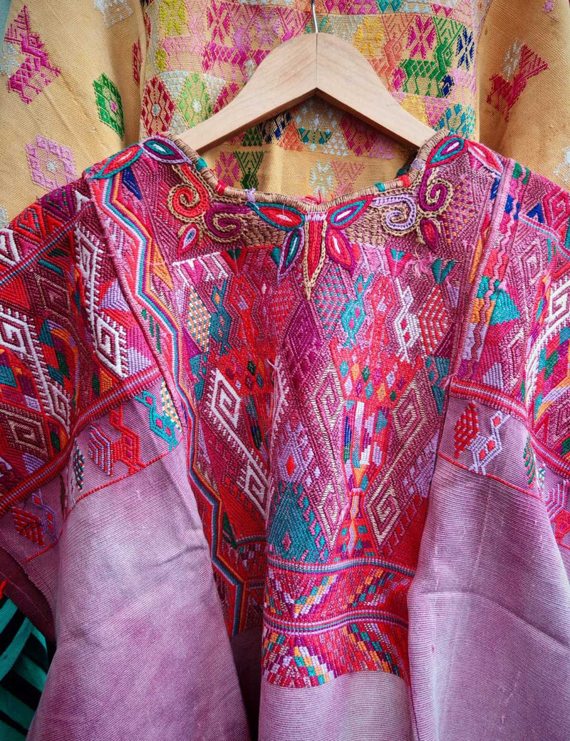 Pink Chichicastenango huipil #1-56