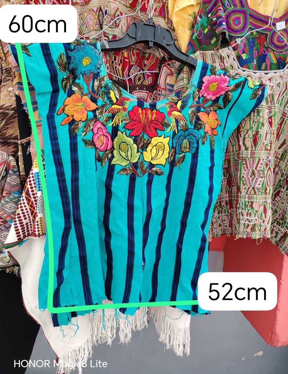 Bright blue Santiago huipil #5-51