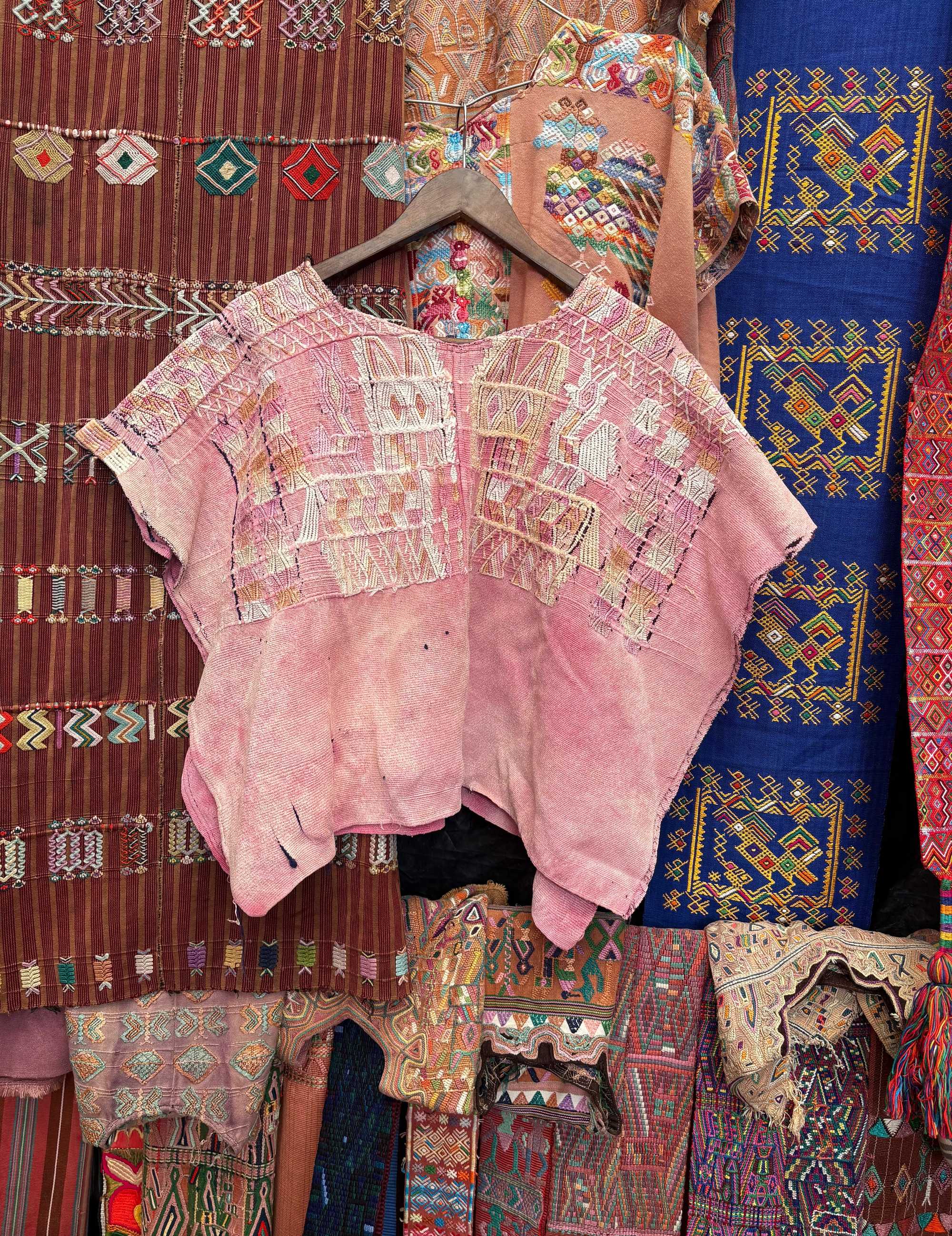 Warm pink Chajul huipil #2-122