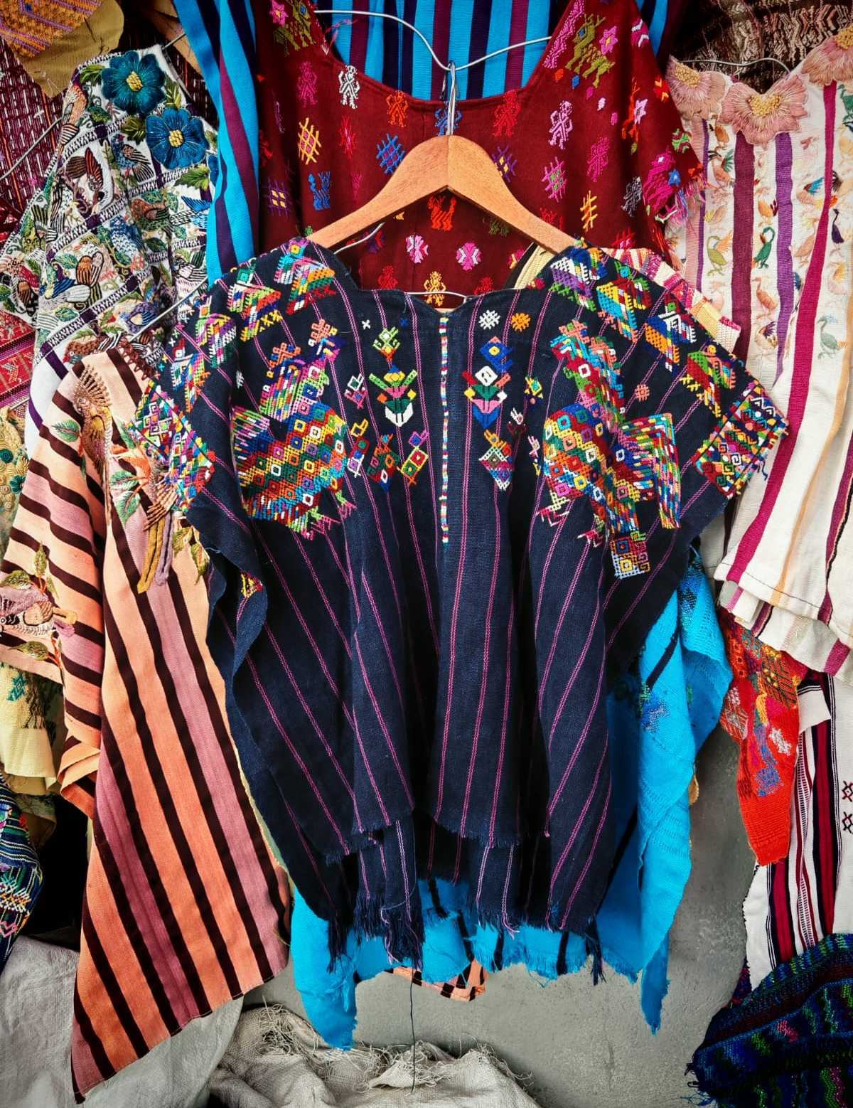 Huipil nahuala azul marino #2-78