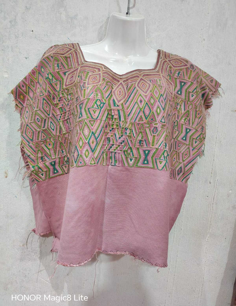(Reserved for Robin) Pink Nebaj huipil #6-177