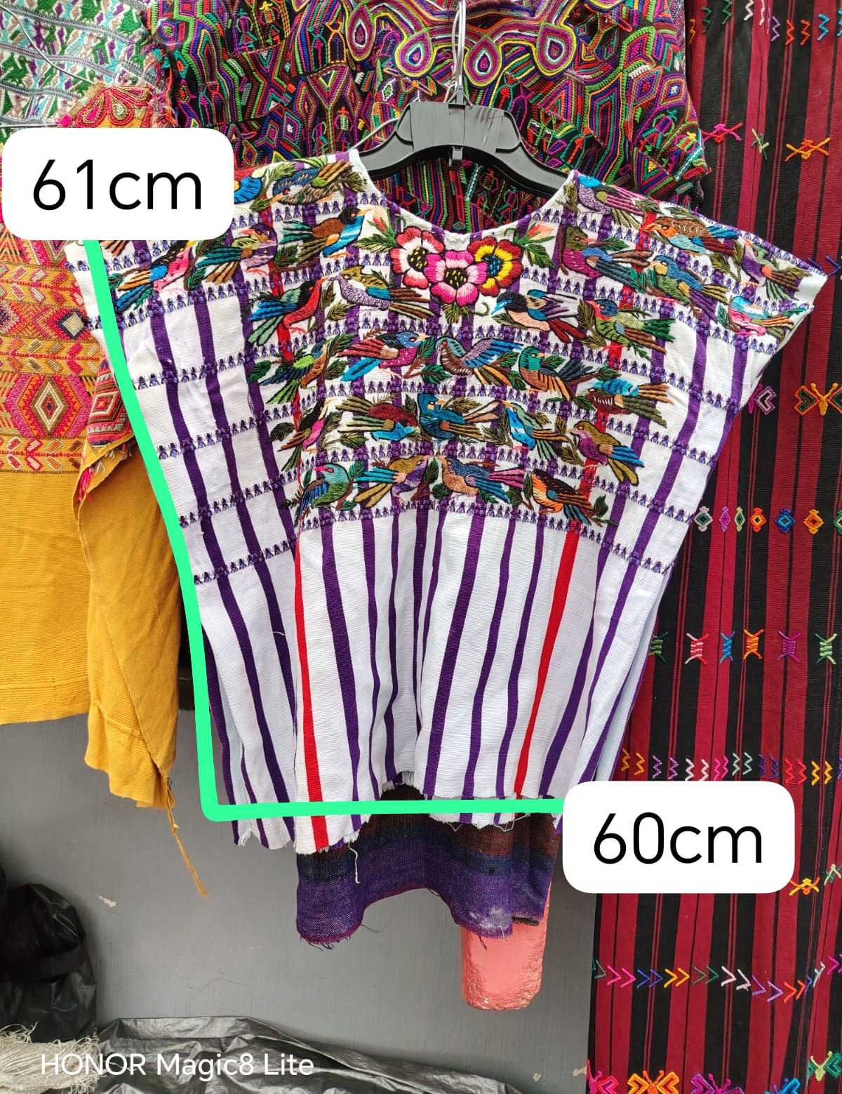 Plum and white Santiago huipil #4-227