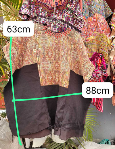 (reserved for April) Pink and beige Chichicastenango huipil #2-126