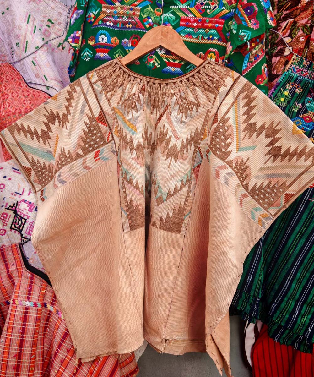 Cream & beige Chichi huipil