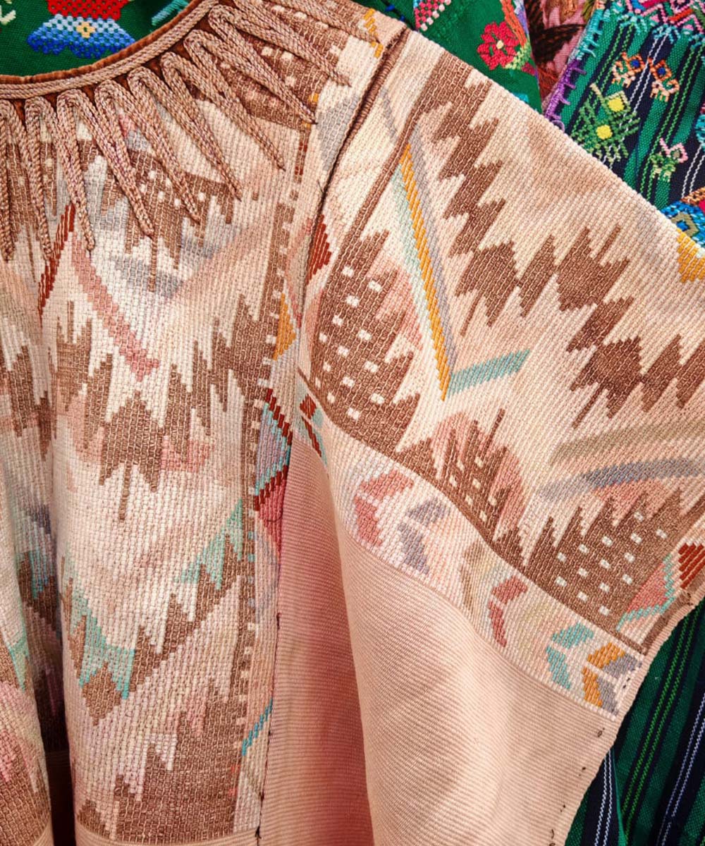 Cream & beige Chichi huipil