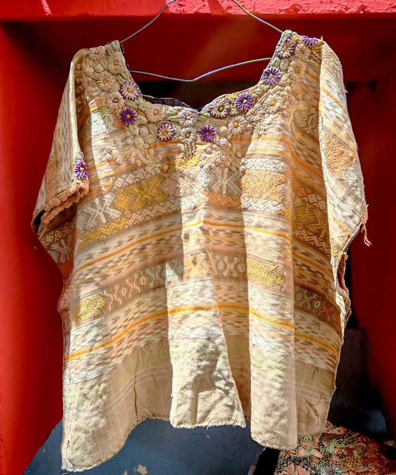 Embroidered Vintage Guatemalan huipil 