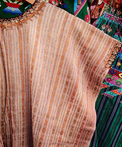 Vintage Guatemalan huipil with handwoven Mayan embroidery