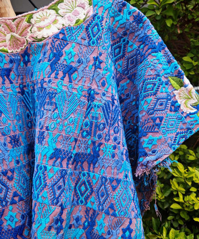 Embroidered Vintage Guatemalan huipil textile