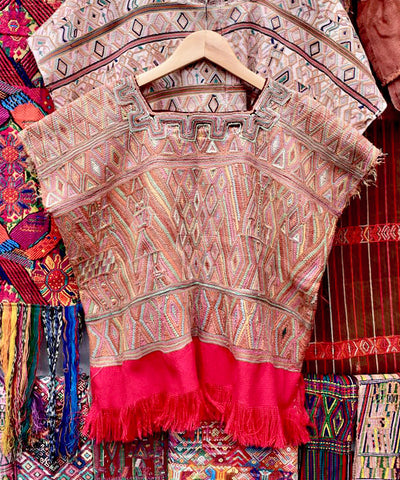 Vintage Guatemalan huipil textile 
