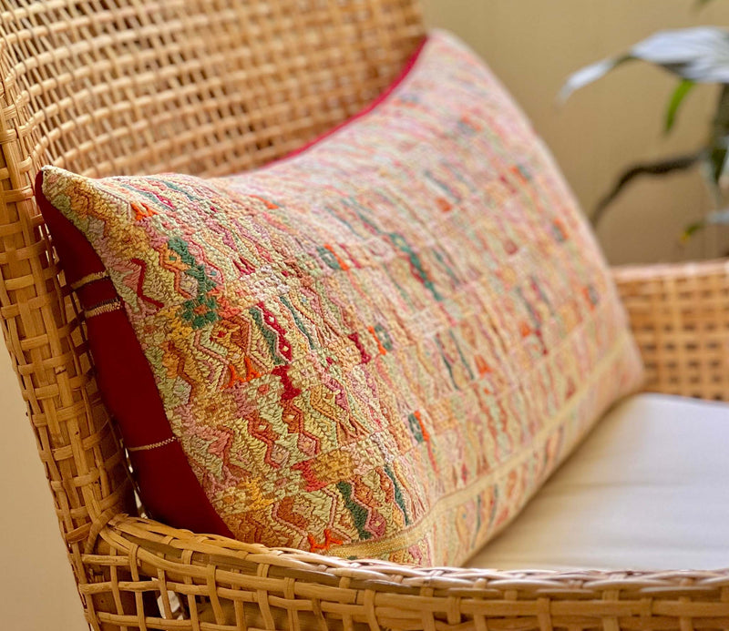 Biscuit coloured San Juan Cotzal lumbar pillow