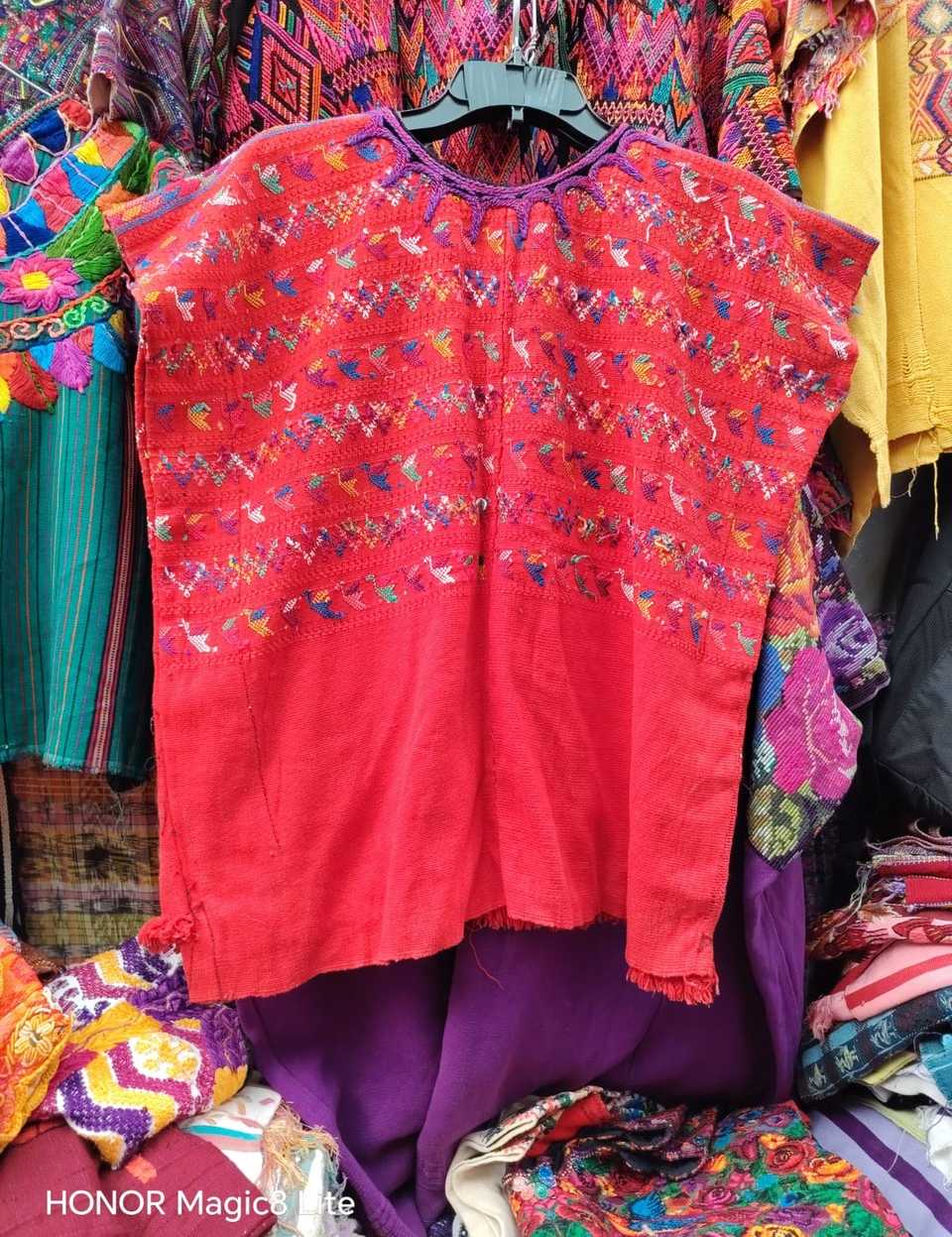 Bright red San Lucas huipil #4-254