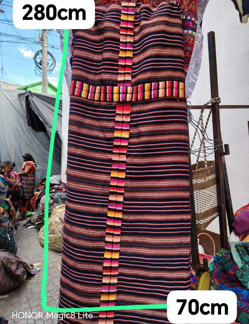 Pink and black Chichicastenango corte #4-66